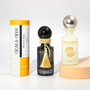 Hot Sell Round 50ml Perfume <b>Bottle</b> clear Black 30Ml 100ml Glass Perfume <b>Bottle</b> Luxury Perfume <b>Bottle</b> With Long Neck - Product Image 1