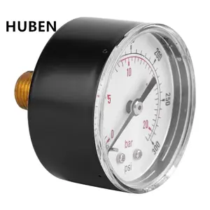 HUBEN 63毫米胶囊压力表0-300磅/平方英寸压力表EN837-3