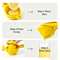 Handmatige plastic citruspers, kleine huishoudelijke draagbare fruit- en groentesqueezer, multifunctioneel keukengereedschap