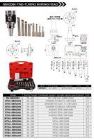 Ensemble de têtes de perçage micro-réglables de haute précision NBH2084 8-280 mm avec 8 barres de perçage en carbure, kit d'outils de perçage CNC pour fraisage