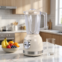 Mixeur Électrique Robuste avec Boîtier en Verre, pour Smoothies, Fruits et Légumes, Multifonctionnel avec Bouton Rotatif, Usage Domestique