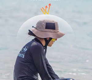 <span class=keywords><strong>Chapeau</strong></span> de pêcheur pliable à large bord pour la randonnée en plein air, la pêche, protection solaire UPF 50+, avec boucle anti-vent - Product Image 3