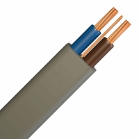 Cable Eléctrico Plano Flexible de Cobre con Conexión a Tierra, Cable de Cobre de 1.5mm 2.5mm 4mm con Aislamiento de PVC