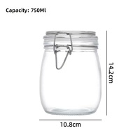 Pot en verre carré classique de 500 ml certifié CE FCC ROHS, hermétique, résistant à la chaleur, de qualité alimentaire, réutilisable, transparent