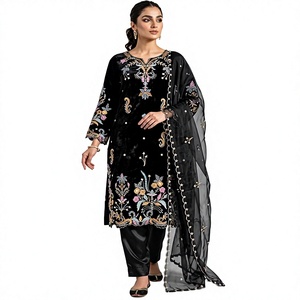 Tennecy คอลเลกชันใหม่ของผู้หญิงแก้วโรมันกับเสื้อปักสวยงามกางเกงพร้อมชุด dupatta - Product Image 1