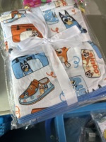 Couverture en bambou double couche pour enfants Little Glow Kids Whatnot RTS, vente en gros, boîte mystère, 30x40, imprimée et unie, douce pour la peau