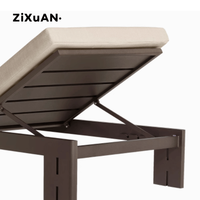 Lit couché extérieur tout en aluminium imperméable à l'eau Hôtel Piscine Chaise longue Extérieur Bord de mer Bain de soleil Lit couché