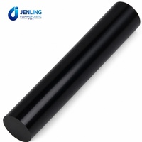 JENLING Barre pleine en PTFE noir remplie de graphite, autolubrifiante, résistante à l'huile, au feu et à la chaleur, en fluoroplastique pour l'étanchéité des pompes chimiques