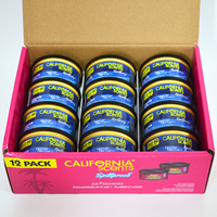 Diffuseur d'air pour voiture California Scents, boîte en étain, logo personnalisé, parfum en boîte, vente en gros pour la décoration intérieure de voiture