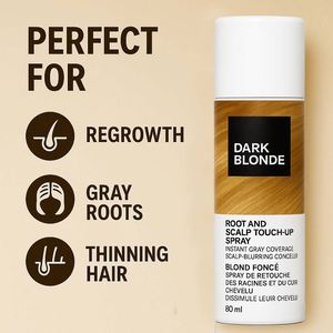 Traitement capillaire à base de plantes OEM, <span class=keywords><strong>spray</strong></span> pour <span class=keywords><strong>retouche</strong></span> du cuir chevelu, imperméable et résistant à la transpiration, blond foncé, couverture temporaire des <span class=keywords><strong>cheveux</strong></span> gris, sans flocons - Product Image 2