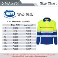 Polos DE SEGURIDAD reflectantes de manga larga de alta visibilidad de tráfico ligero de poliéster 100% transpirable MOQ bajo en stock