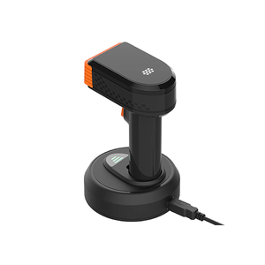 Lecteur de codes-barres 2D sans fil avec station de charge, Bluetooth longue portée, lecteur de codes QR portable 2.4G pour entrepôt, supermarché, point de vente - Product Image 2