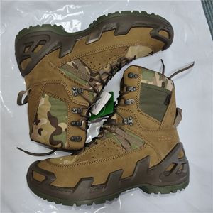 Botas de Media Caña TSB07 Color Café Oscuro con Mangas de Camuflaje CP y Gamuza Personalizadas - Product Image 4