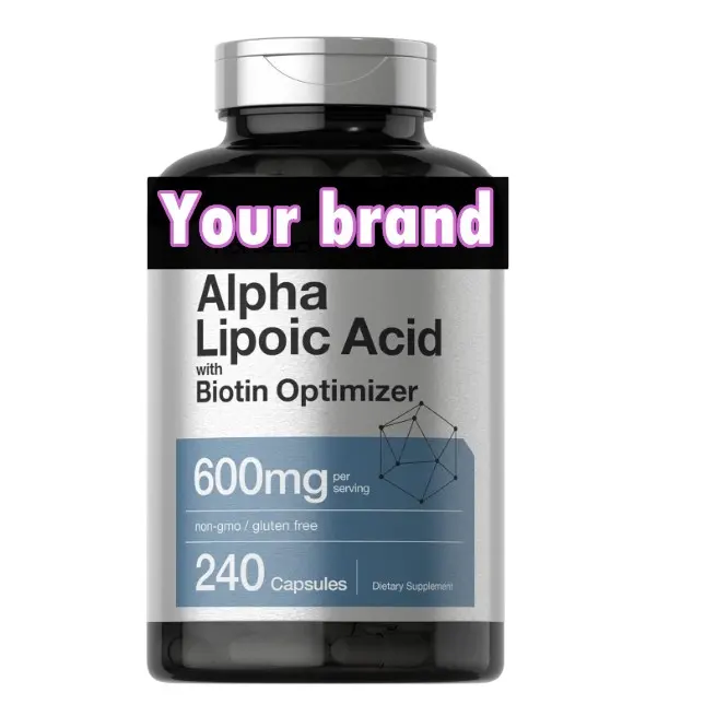 Asam alfa lipoat 600 MG pemijat radikal bebas mendukung kesehatan antioksidan & glukosa metabolisme