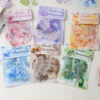 20pcs Per Pack Stiker Seri Tanaman Hijau yang Lebat Paket Stiker Gaya Cat Air Stiker Dekoratif DIY