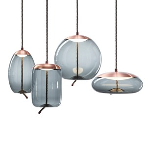 Lámpara colgante creativa restaurante cocina comedor Bar bola de cristal ahumado luces colgantes para comedor - Product Image 5