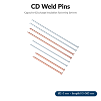 Épingles de soudage isolées et revêtues de plusieurs tailles disponibles, épingles de soudage CD