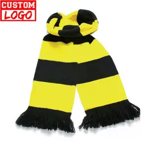 High Quality Band Scarf Beanies Kids Knit Beanie Baby Knitted Hats Scarf Jacquard Football Scarf Knitting Machine