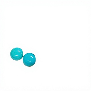 พลอยอะริโซนาเทอร์ควอยซ์ทรงกลมแบบคาโบชอง ขนาด 7x7 มม. แท้ 100% สีน้ำเงินธรรมชาติ สำหรับทำเครื่องประดับ ผ่านการเคลือบแว็กซ์/น้ำมัน - Product Image 3