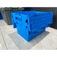 Caisses de rangement industrielles en plastique robustes avec couvercle, pliables et empilables pour le stockage