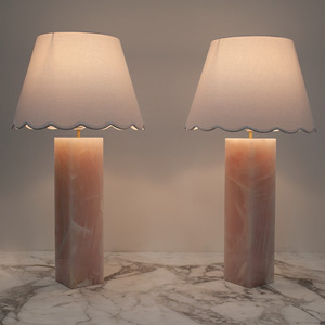 Joelle <b>Pink</b> Jade Table Lamp E26 LED <b>Switch</b> Control 220V Bedside Living Room Decor - Product Image 2