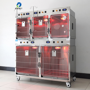 EUR VET Edelstahl Hunde käfig mit 5 Türen und Temperatur regelung Schönes Design Veterinär ausrüstung für Tierklinik - Product Image 4