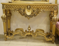 Updecors Design personnalisé Tables d'appoint de salon de luxe classiques Table d'appoint en bois sculpté à la main