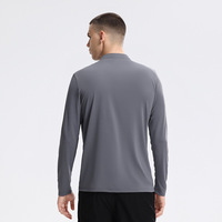 Nueva Camiseta Deportiva de Poliéster para Hombre, con Cierre de Cremallera en el Cuello, Bolsillo con Cremallera en el Pecho Derecho y Manga Larga