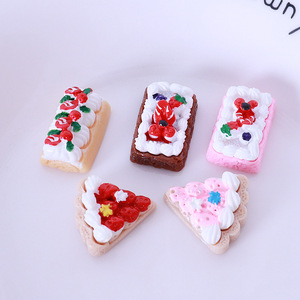 1/12 Scale Dollhouse Accessories Decoration Miniature Cake Food Kids Toy Fruit Cake Model