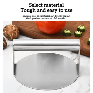 Pressa per <span class=keywords><strong>Hamburger</strong></span> in Acciaio Inox, <span class=keywords><strong>Stampo</strong></span> Rotondo per BBQ e Utensile per Pressare Polpette di Carne - Product Image 2