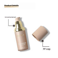 Botol Dispenser 3 Bagian Premium untuk Krim Wajah, Foundation, BB Cream, dan Concealer, Isi Ulang, Anti Bocor, Matte, PP+AS, 50g, Grosir