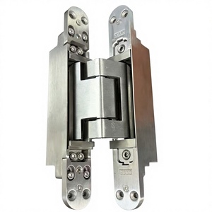 Charnière de porte moderne Noka BS200-R à fermeture douce réglable à 180 degrés, en acier inoxydable, ouverture cachée 3 mm - Product Image 1