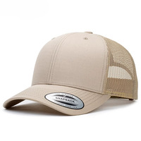 Gorras Trucker Personalizadas Para Hombre De 6 Paneles De Algodón Liso De Perfil Bajo Multicolor Negro