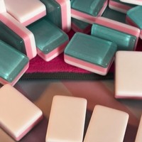 Jeu de Mahjong américain en acrylique Cabana Aqua Coral, 160 tuiles, 4 joueurs, pour clubs, loisirs et vente en détail