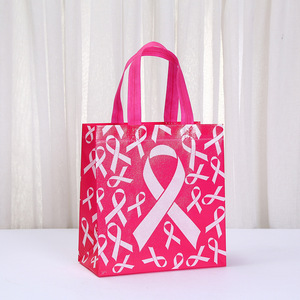 <span class=keywords><strong>Borsa</strong></span> Non tessuta rivestita all'ingrosso per il giorno degli <span class=keywords><strong>infermieri</strong></span> per il modello 3D stampato rosa <span class=keywords><strong>borsa</strong></span> da imballaggio portatile universale - Product Image 3