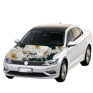 Impression par sublimation de haute qualité, tissu élastique 100% polyester, housse de capot de voiture personnalisée, drapeau pour SUV, camion, sports - Product Image 6