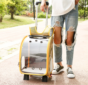 ขายร้อน PET Carrier ตาข่ายกระเป๋าเป้สะพายหลังสำหรับลูกสุนัขขนาดเล็กแมวสุนัขกล่อง Draw-Bar - Product Image 5