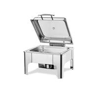 Vente en gros de chauffe-plats 9L en acier inoxydable rectangulaire hydraulique ensemble de buffet de chauffe-plats chauffe-plats de luxe pour hôtel