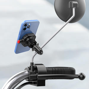 Support magnétique flexible pour téléphone <span class=keywords><strong>portable</strong></span>, facile à installer, avec emplacements pour portefeuille/cartes, pour rétroviseur de vélo/moto/vélo électrique - Product Image 4