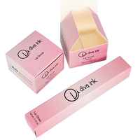 Vente en gros de boîte de soin de rouge à lèvres avec impression personnalisée de beauté boîte d'eye-liner rose dégradé boîte de brillant à lèvres avec logo