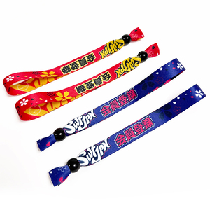 Artículos más vendidos, pulseras japonesas de tela de poliéster personalizadas baratas, pulseras de tela de sublimación para eventos - Product Image 3