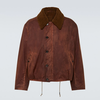 Veste d'extérieur vintage pour homme en coton ciré, doublée polaire chaude, avec revers et ourlet réglables, fermeture éclair, pour l'hiver