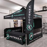 Tente de réception pliable en aluminium portable avec 4 parois latérales complètes, imperméable, pour événements commerciaux