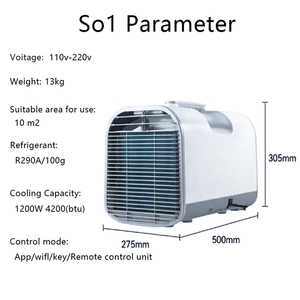 9000 BTU petite Table de bureau silencieux Portable Ac Mini ventilateur refroidisseur d'<span class=keywords><strong>air</strong></span> espace <span class=keywords><strong>personnel</strong></span> climatisation pour chambre bureau bureau - Product Image 5