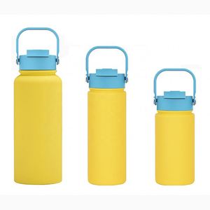 Hot Selling 12oz 14oz 18oz Children School Sports Insulated Stainless <b>Steel</b> Kids Water <b>Bottle</b> With Straw Handle - Product Image 6