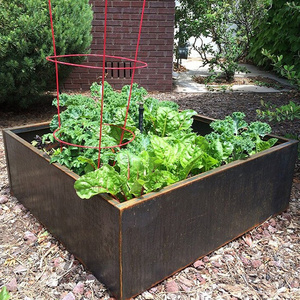 Galvanized Steel <strong>Planter</strong> Box - No Installation Required Metal Rectangular Block Long Box <strong>Planter</strong> Modern Outdoor <strong>Planters</strong> - Product Image 2