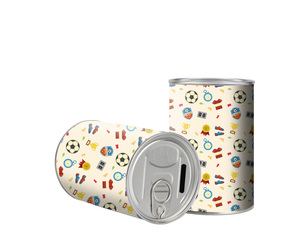 Hucha <span class=keywords><strong>de</strong></span> Fútbol Personalizada con Tapa <span class=keywords><strong>de</strong></span> Anillo <span class=keywords><strong>de</strong></span> Aluminio, <span class=keywords><strong>Caja</strong></span> <span class=keywords><strong>de</strong></span> Dinero <span class=keywords><strong>de</strong></span> Cartón Personalizada para Aficionados al Fútbol, Recuerdo para Eventos - Product Image 1