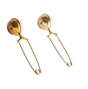 High Quality Stainless Steel Gold Color Filter Strainer Ball Shape Mesh <b>Tea</b> <b>Infuser</b> - Product Image 2
