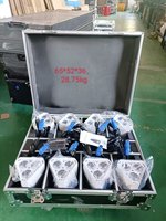 Projecteur LED PAR 3*15W 6-en-1 RGBAW UV alimenté par batterie 4400MAH 45W pour spectacles scéniques IP22