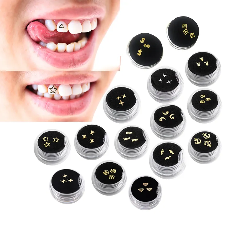 Most Popular Brand SandraDent 18k Gold Tooth Gem Solid Gold Tooth Gem Set Manufacturers diy tooth gem kit Wholesale